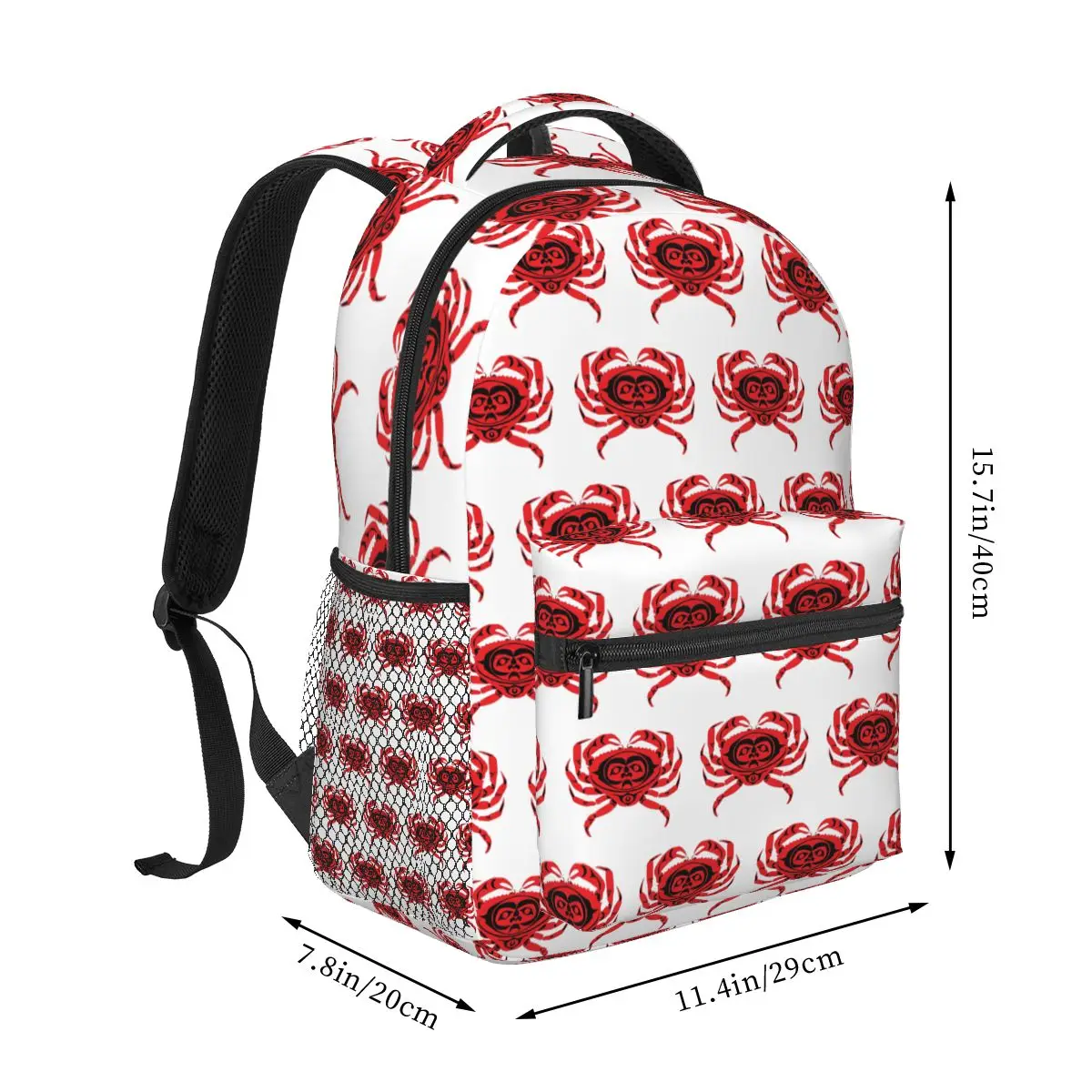 Red Rock Crab Rucksäcke Jungen Mädchen Bücher tasche Studenten Schult aschen Cartoon Reise Rucksack Umhängetasche große Kapazität