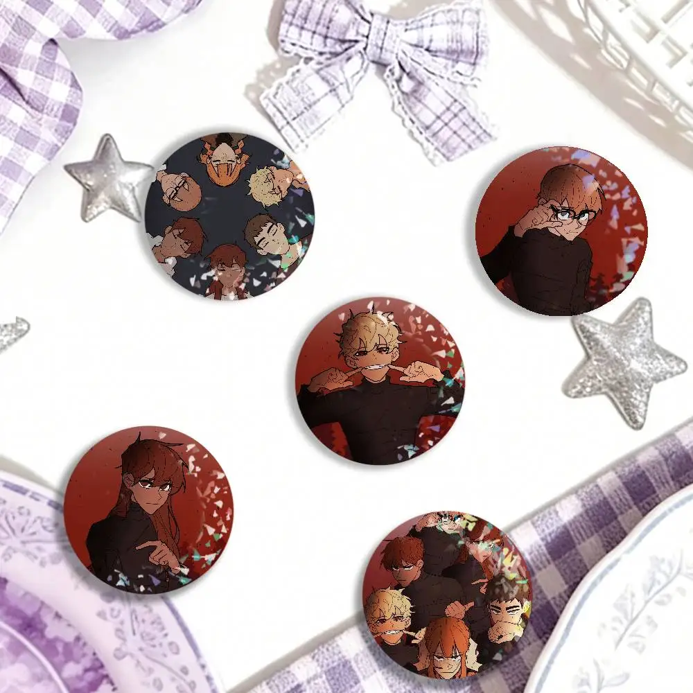 Comics S-school B-bus G-graveyard Laser Badge Creative Brooches Backpack Accessories Make Great Gifts For Friends Children