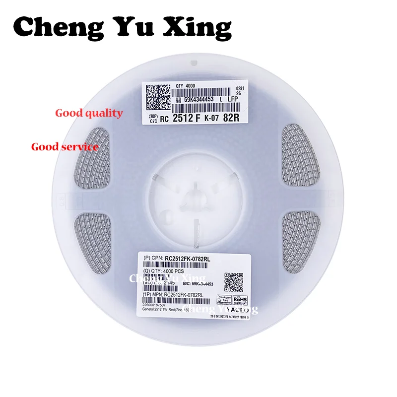 

2512 82R 1% RC2512FK-0782RL ， 4000pcs ,SMD Resistor