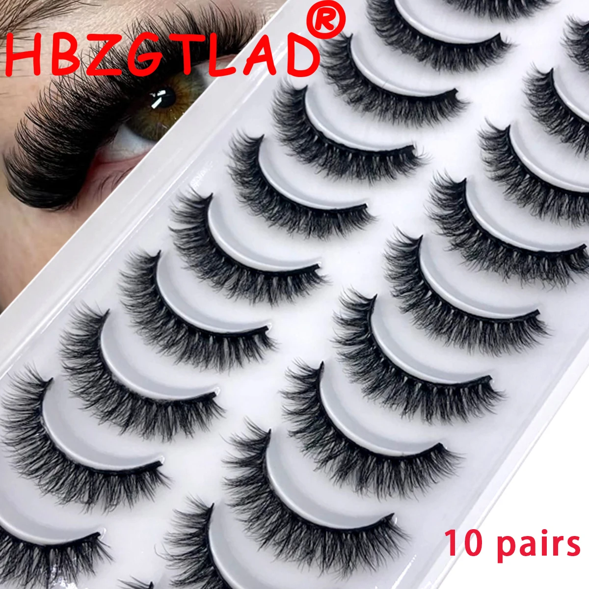 Multiple Styles 10 Pairs Natural 3D Mink False Eyelashes Fake Lashes Makeup Kit Mink Lashes Extension Eye Lashes Short Eyelashes