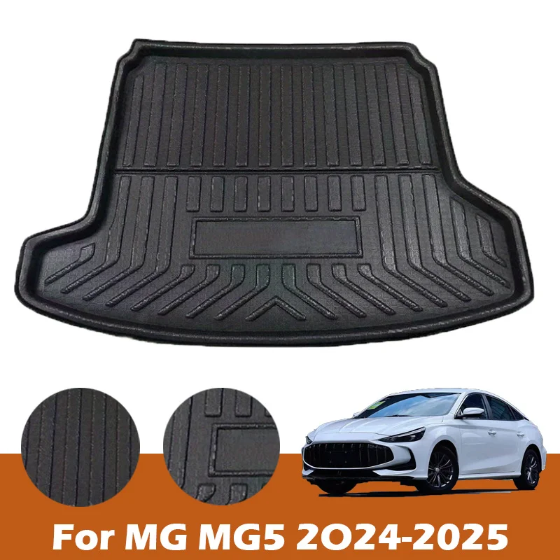 For MG MG5 2O24-2025Car Trunk Mat Rear Floor Tray Boot Liner Carpet Cargo Luggage Pad Mud Stylings-