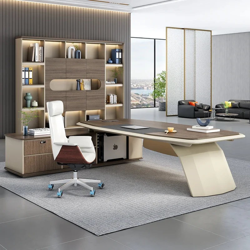 Minimalist Computer Office Desks Corner Storage Wooden With Drawers Office Desks Manager Simple Design Furniture Scrivanie LLOD