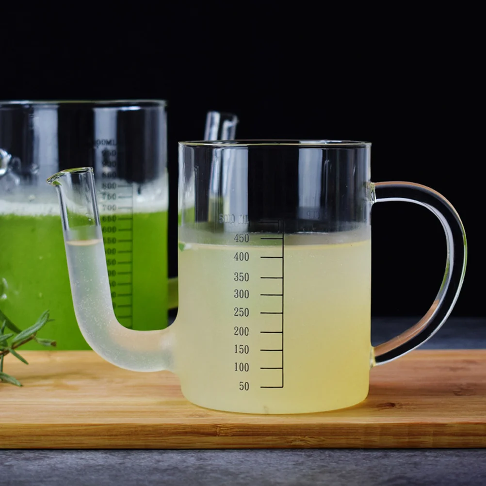 

500ml Household Glass Juice Pot Heat Resistant Cold Water Container Easy Clean Perfect Hot Cold Beverages Party