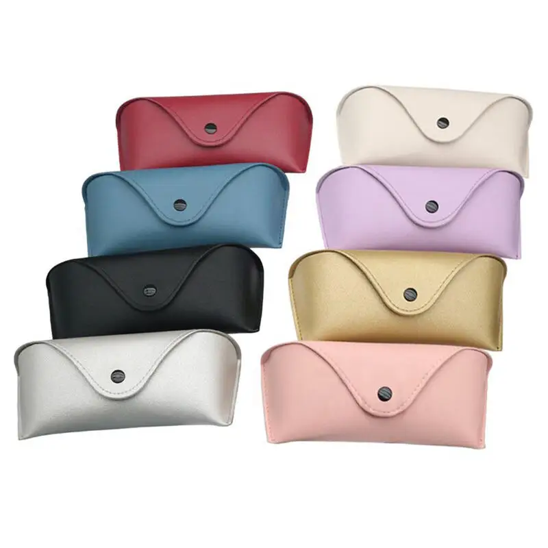 Glasses Box Solid Color High-end Pu Leather Sunglasses Myopia Glasses Pressure Resistant Sunglasses Boxes Glasses Bags