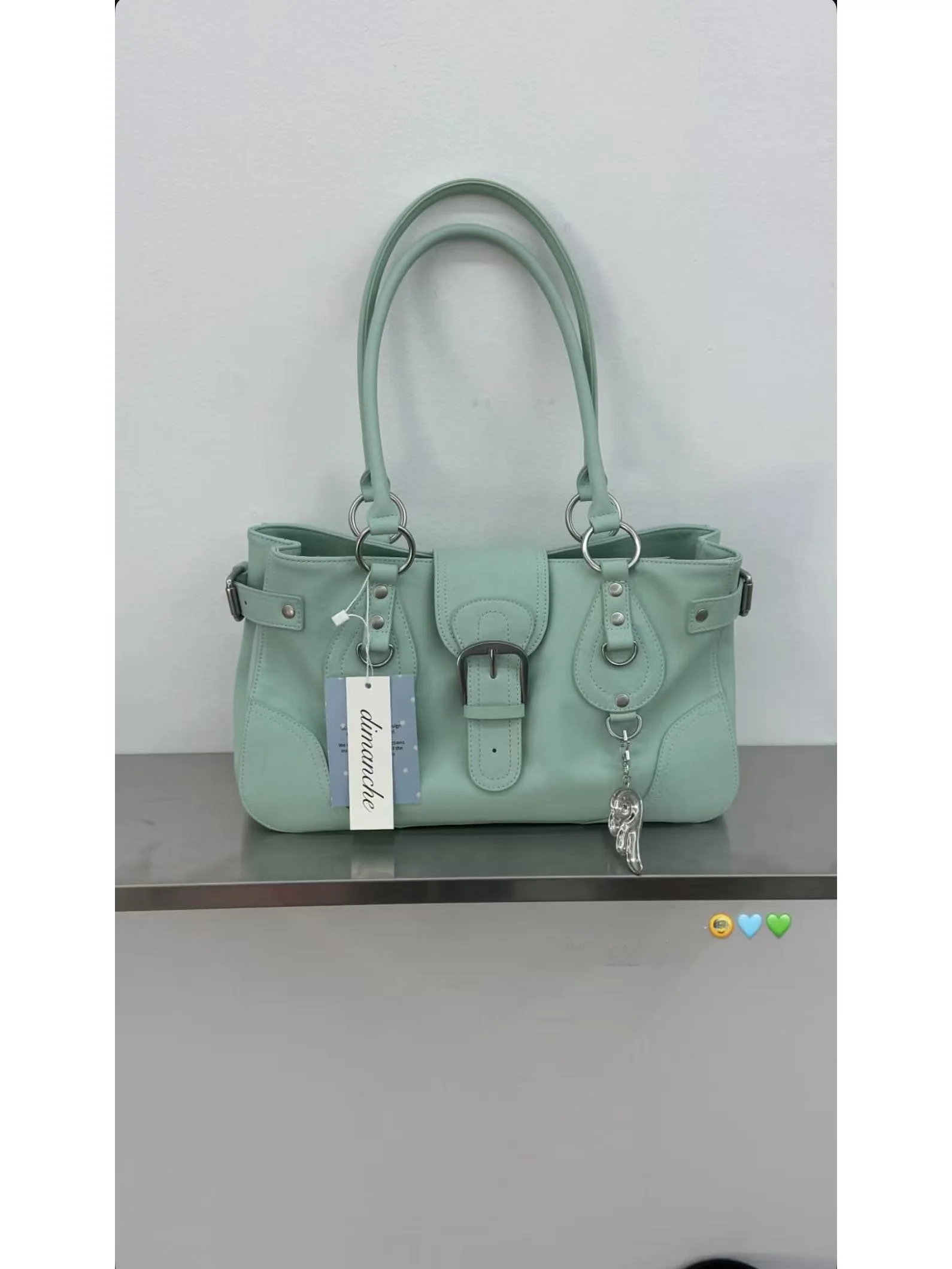 sac-de-moto-y2k-vert-menthe-dimanche-sac-a-bandouliere-unisexe-en-forme-de-pain-francais-sac-a-main-d'ete-avec-fermeture-eclair-sac-tendance