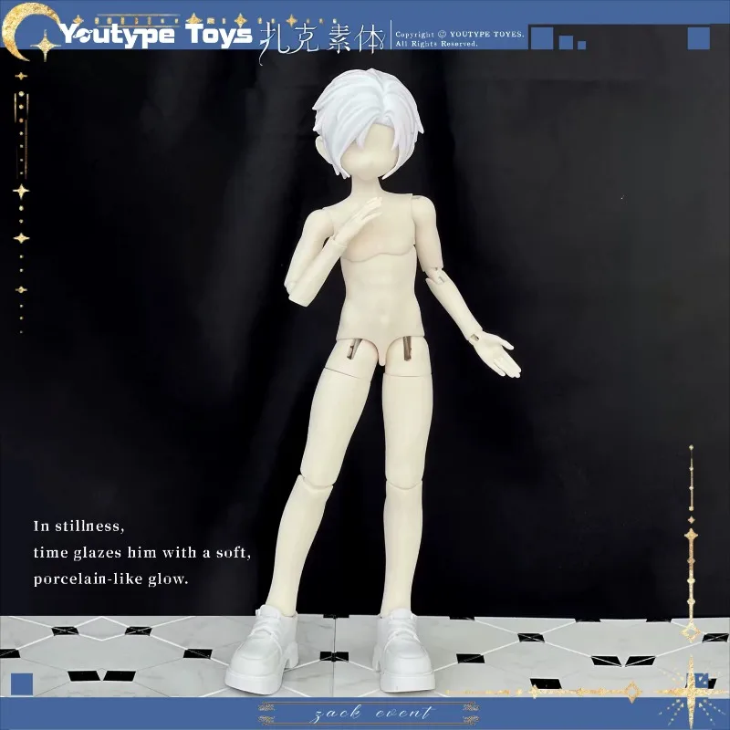 YoutypeToys Zack Körper Kopfskulptur Handzubehör Super Bewegliche Puppe Ultra Weiß/Hell Gebrannte Farbe Actionfiguren BJD Modell – Detail 2