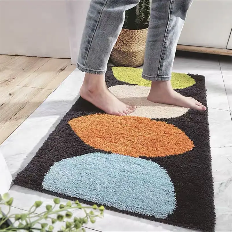 Home Decor Carpet Modern Style Bathroom Absorbent Non-slip Mat Entry Stepping Pad Doormat Living Room Bedroom Bedside Foot Mat