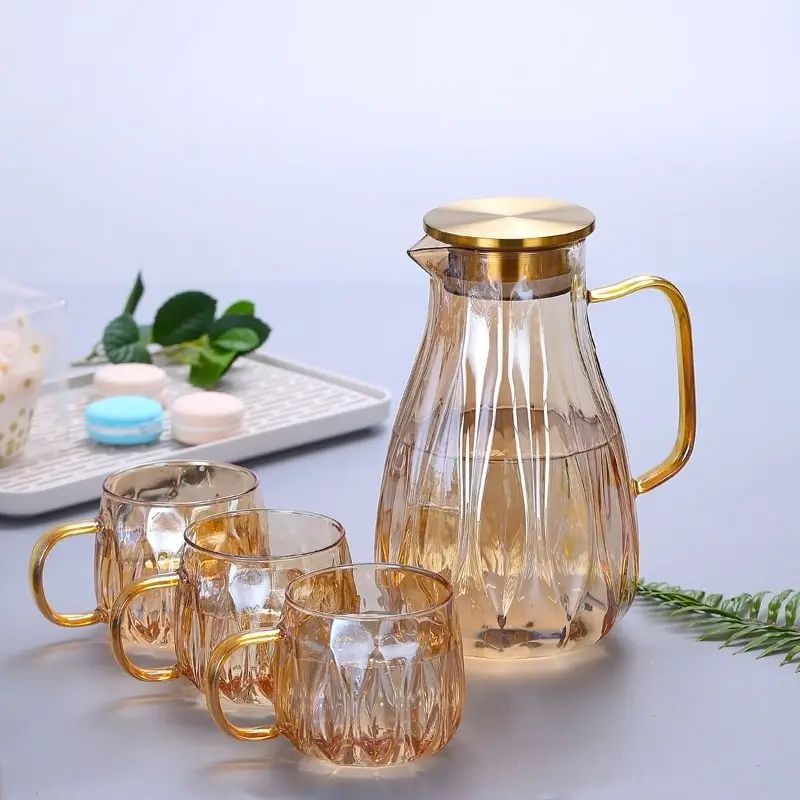 New Large-capacity Cold Water Bottle Glass High Temperature Cold Water Bottle Home Boiling Water Brewing Teapot Water Cup Teapot