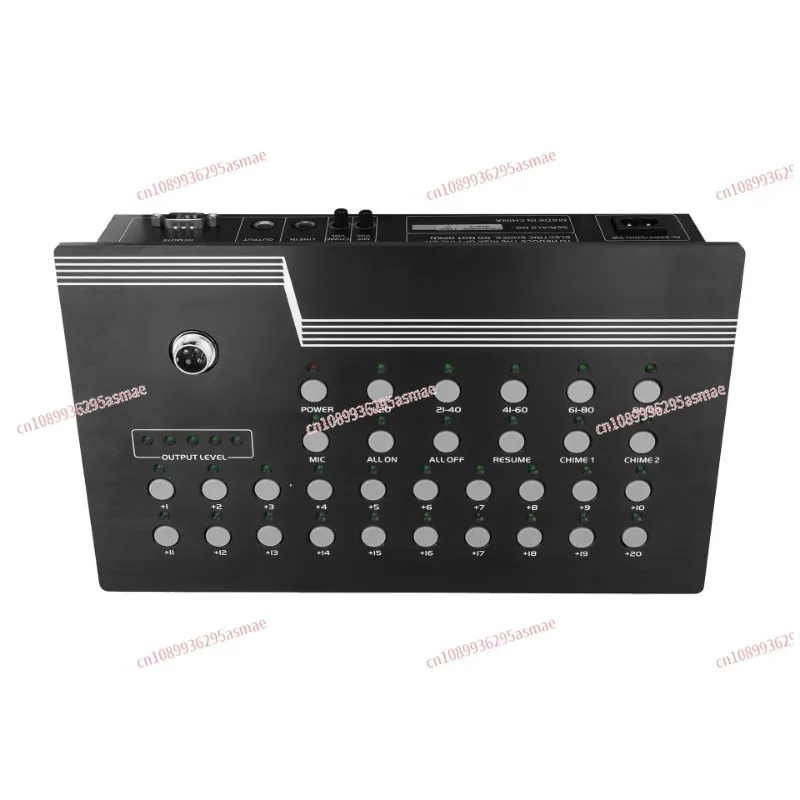 Public address zone pager microphone, ten zone pager, intercom microphone