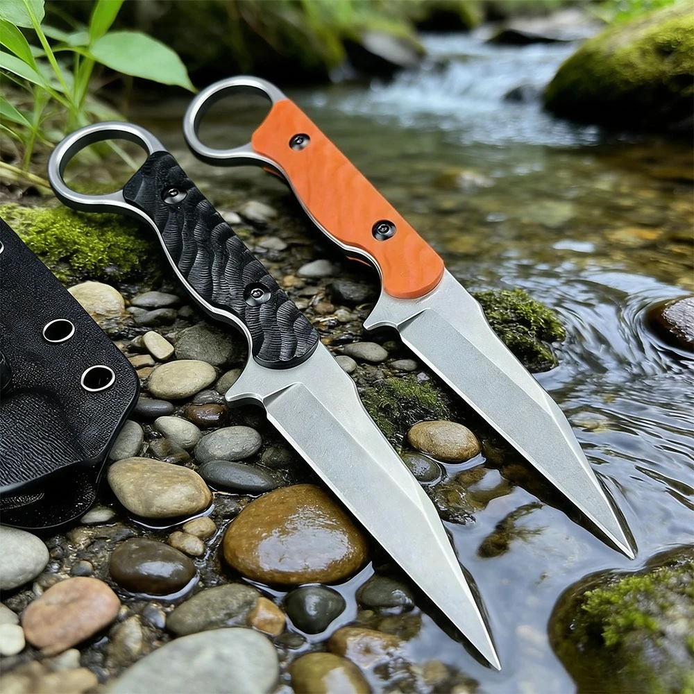 

Practical Camping Hiking Exploring Self-defense Knife EDC Outdoor Tactical Jungle Adventure Fixed Blade Tool with Kydex Sheath