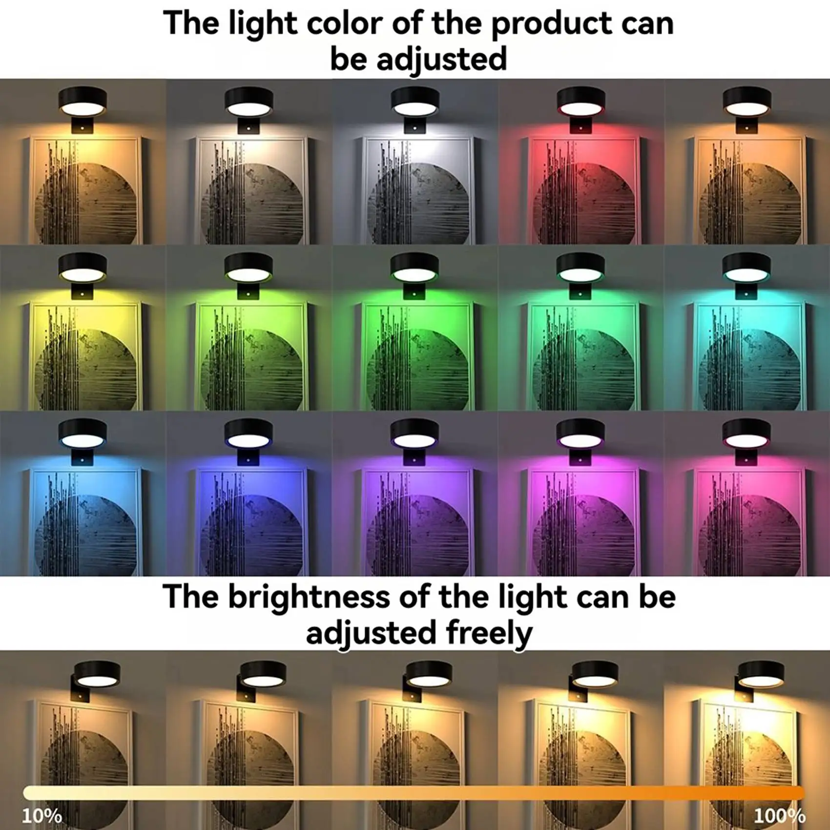 #91P (Gold)Picture Lights LED Art Display Light Battery Operated Dimmable Gold,Electronics Accessories