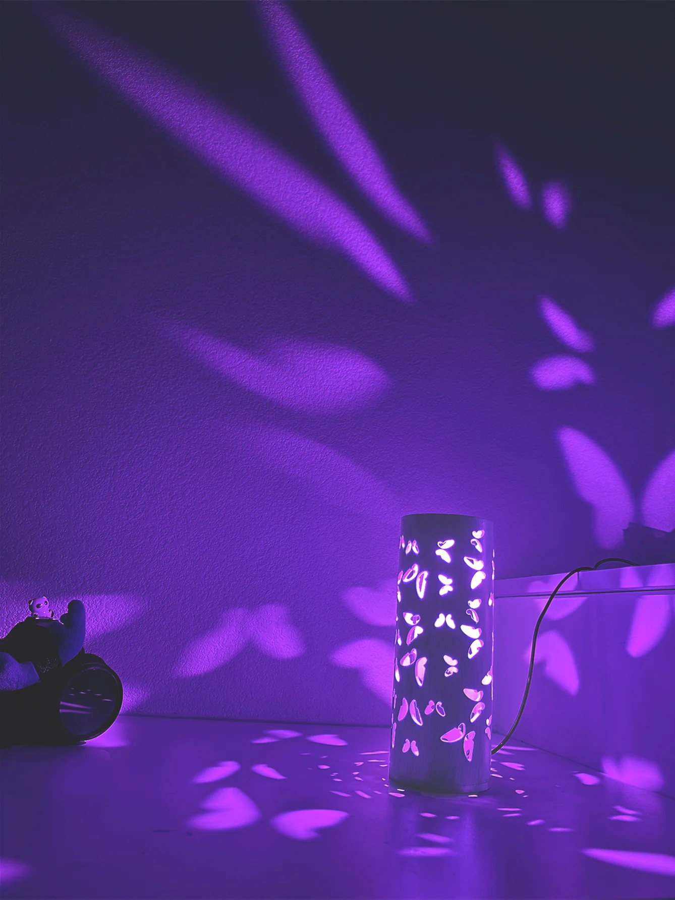 Butterfly projection table lamp decorative lamp creative floor lamp bedroom bedside lamp ambience cosy wall corner light