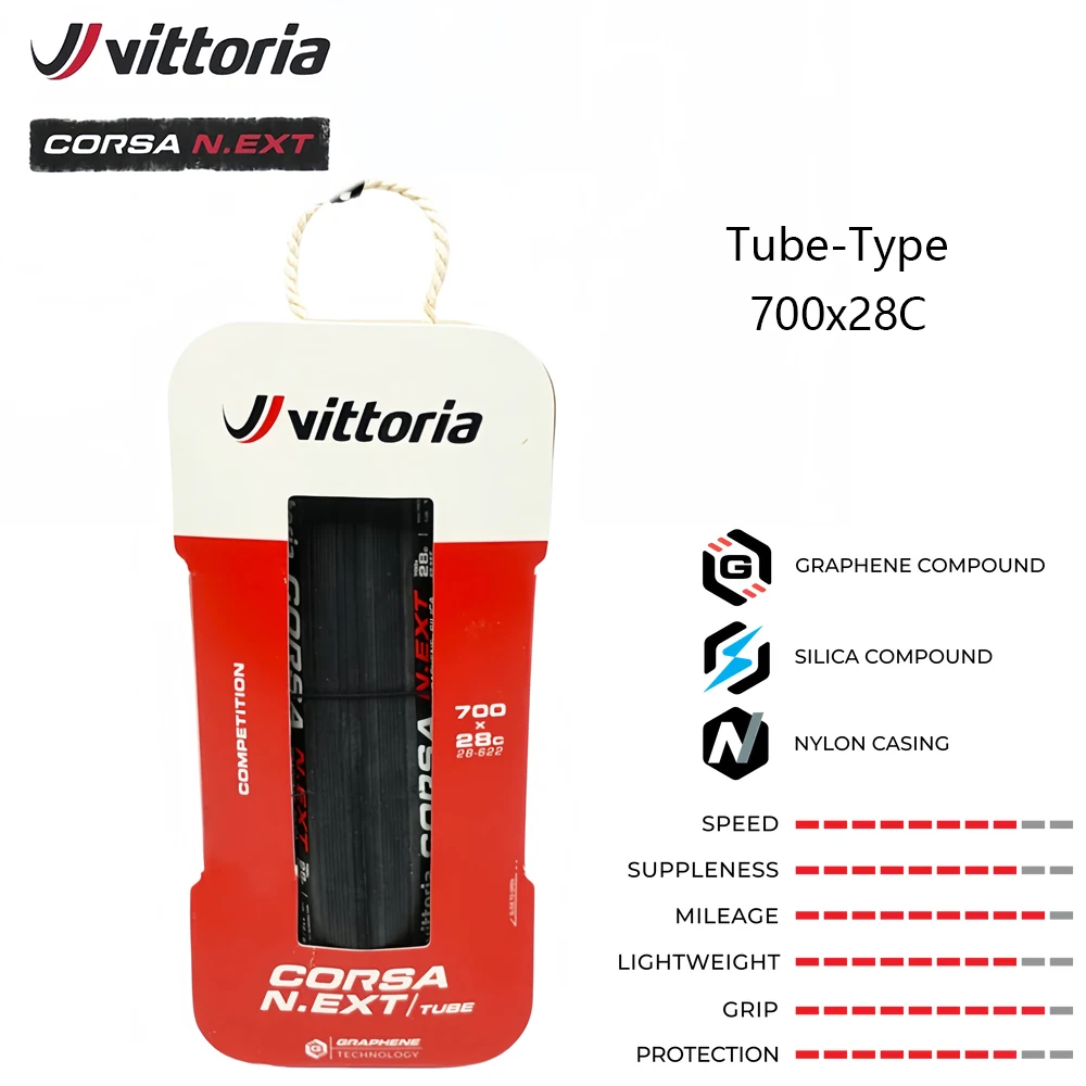 Vittoria Corsa N.EXT Schlauchlos-Faltreifen für Rennräder, pannensicher, 700x24C/26C/28C/29C Fahrradreifen – Detail 4
