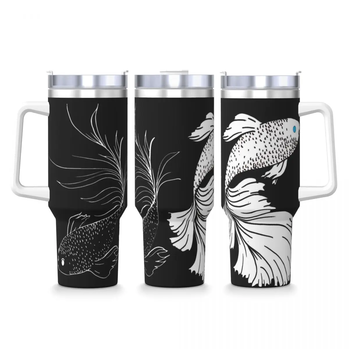 Jujutsu Kaisen Betta Fish Tumbler Hot Drinks Water Bottle Heat Preservation Stainless Steel Coffee Mug Graphic Travel Mugs Cup