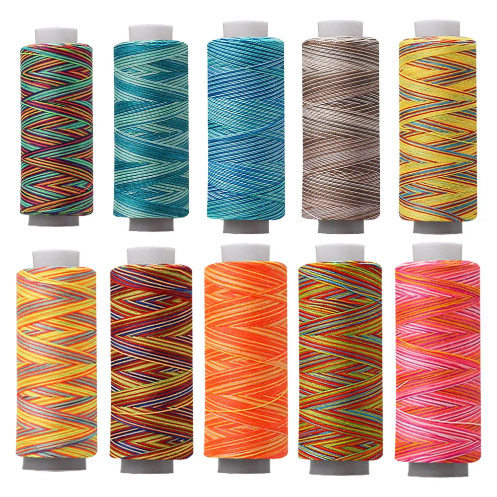 300 Yards Rainbow Color Sewing Threads Embroidery Sewing Thread Kit DIY Quilting Yarn Thread Craft Home Sewing Accessories