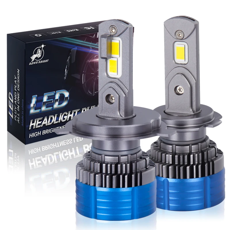 DAWNKNIGHT-luces Led antiniebla para coche, Kit de faros Led para Auto de 12V y 80W, K4S, K4C, H7, H4, HB3, 9005, H1, H11, 4300K, H8, HB4, 9006