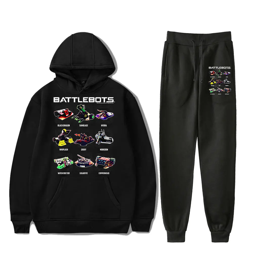 Group Robot Photo Box Up BattleBots Vintage 90s HOODIE Merch Hoodies Set Men Women Hoodies Pants Two-Piece Suit PULLOVER