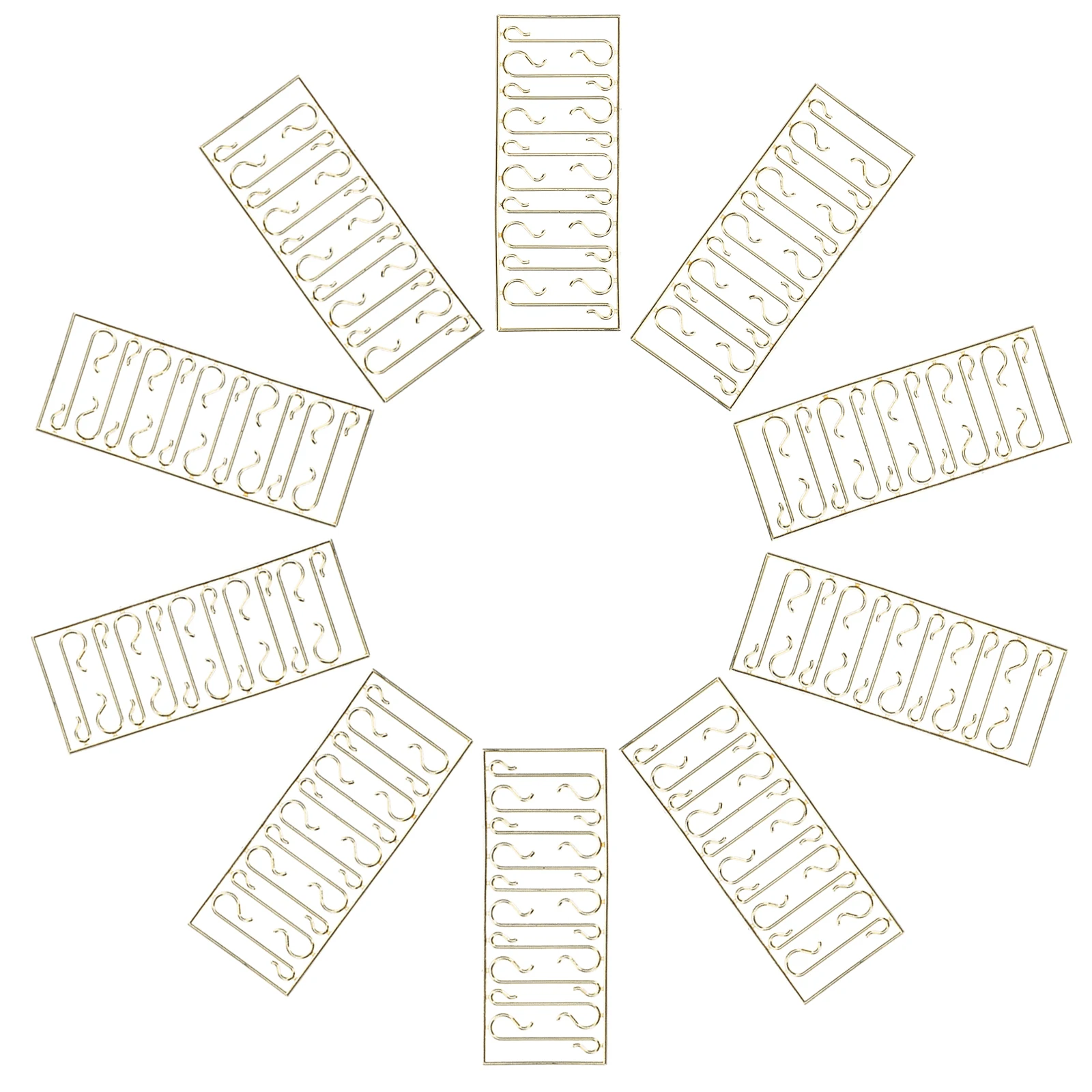 

Christmas Tree Hooks Golden S Shape Decorative Easy Installation Garland Ornaments Versatile Use Creative Fine Craftsmanship