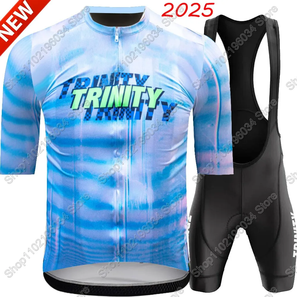 

TRINITY велосипедный трикотаж 2025 комплект гоночной команды велосипед синяя одежда рубашки для шоссейного велосипеда костюм велосипедные нагрудники шорты MTB Ropa Maillot