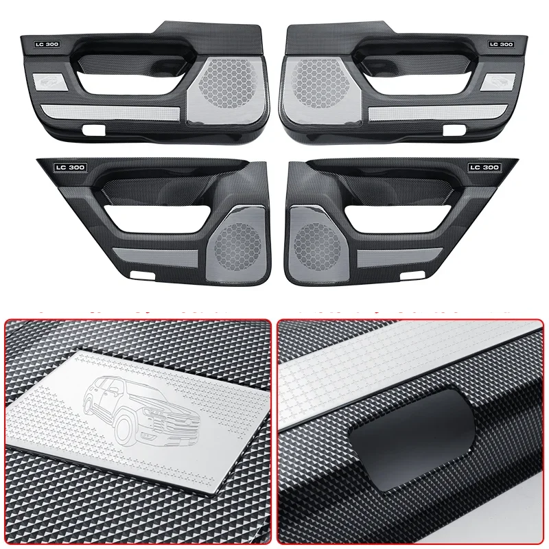 Interior Door An-ti Kick Protective Cover Decoration Trim for Toyota Land Cruiser 300 2022 2023 Accessories