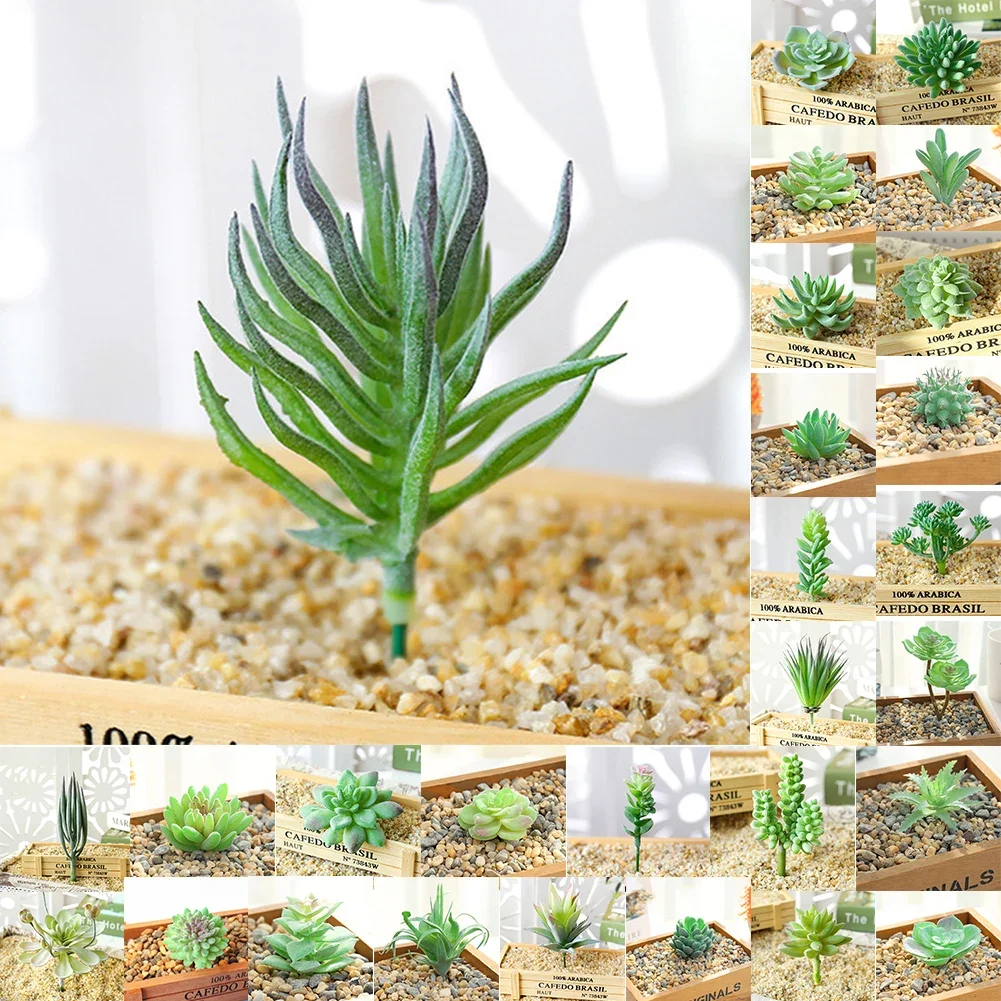 DIY人工多肉植物、偽のサボテン、家の庭、寝室、オフィス、屋外の装飾、デスクトップ、小さな盆栽、新しい