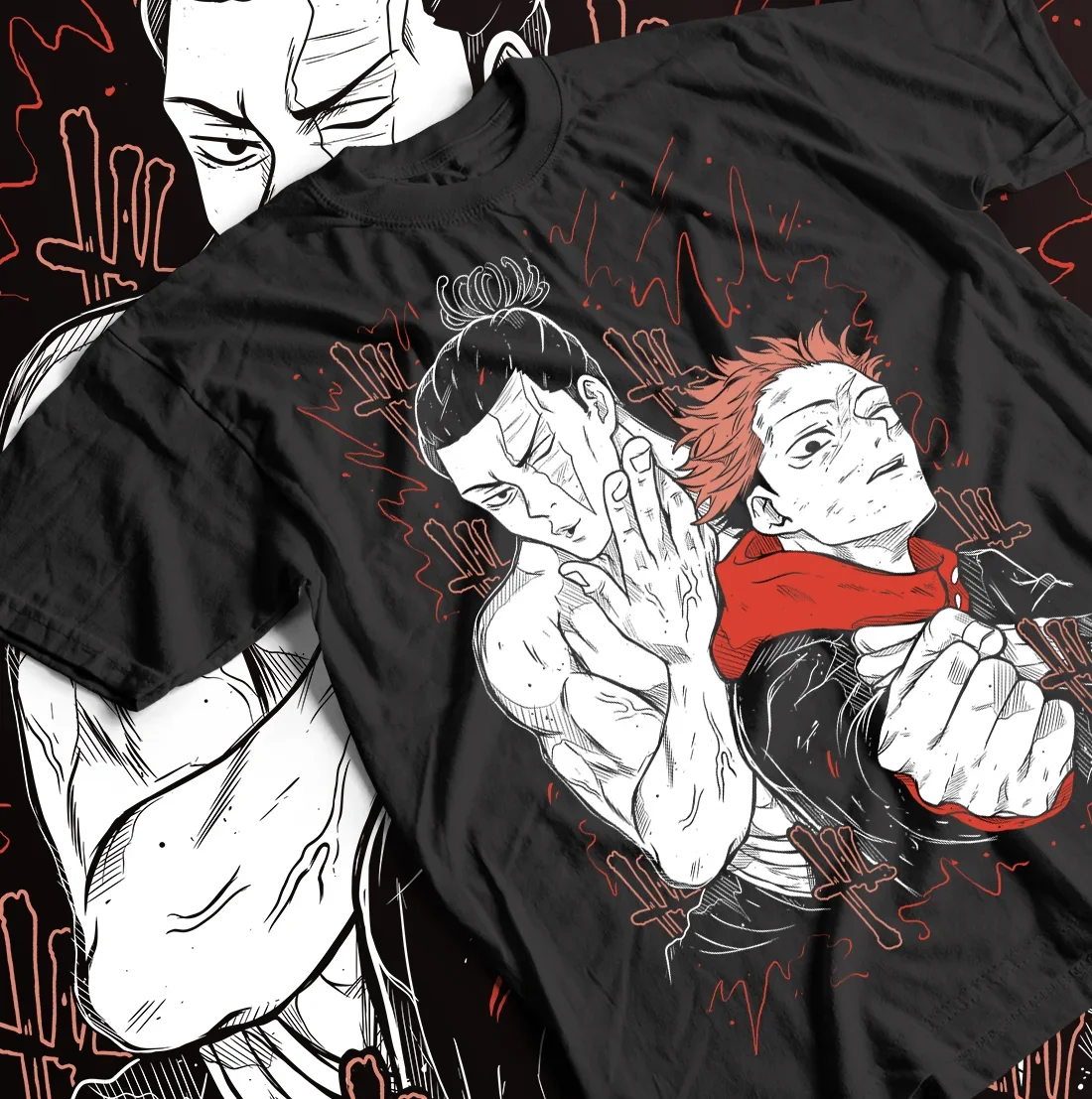 Yuji Itadori T-shirt Aoi Todo Jujutsu Kaisen Gift Exclusive Black Shirt All Size