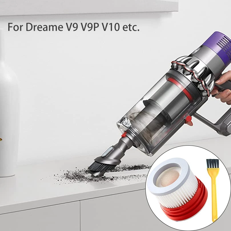 بدائل فلتر HEPA لـ Xiaomi Dreame V9 V9 Pro V10 ملحقات المكنسة الكهربائية المحمولة اللاسلكية أطقم قطع غيار 2 قطعة