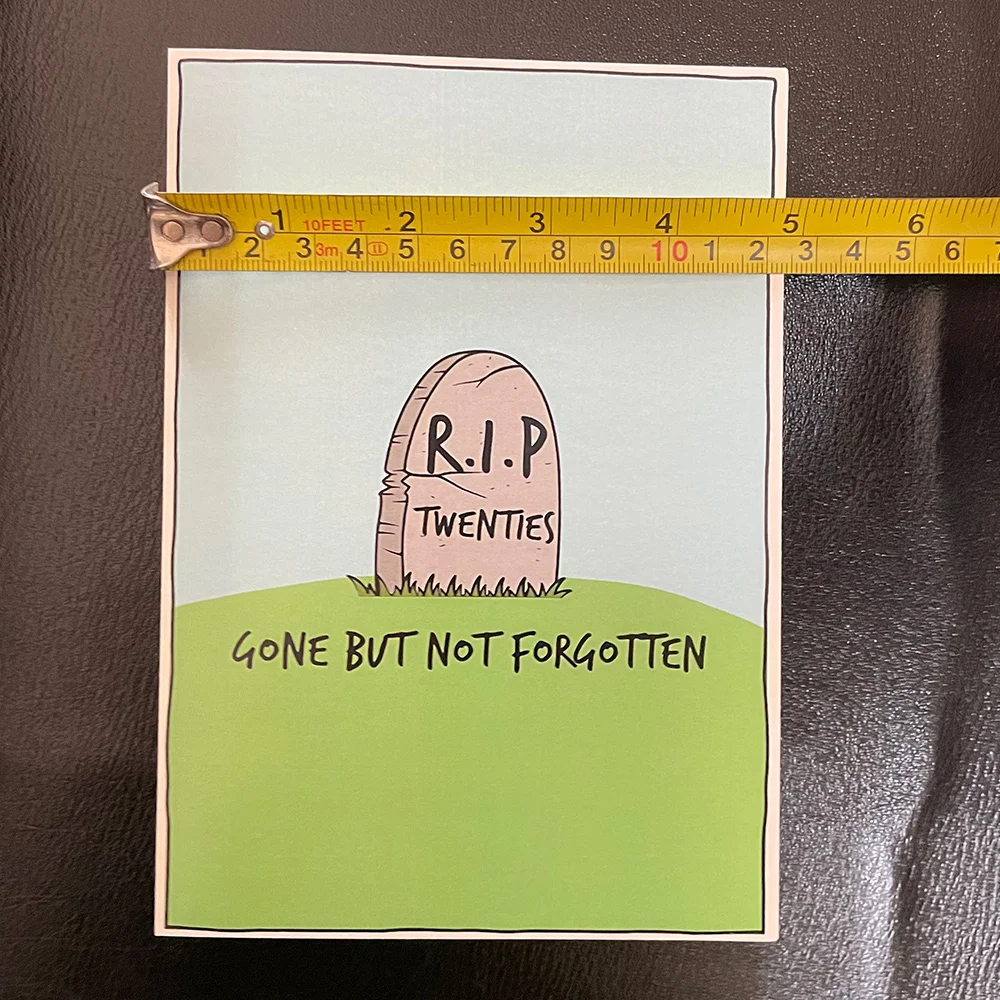 Rip 20er-Jahre-Geburtstagskarte, sarkastische Thirty Bday-Karte, Geschenk, Twinties Gone But Not Forgotten, Dekorationen für den 30. Geburtstag, Zubehör – Detail 5