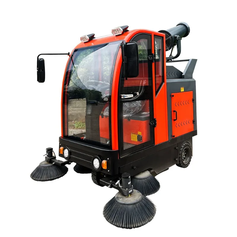 Outdoor Industrial Electric Sweeper Street Road Floor Vacuum Sweeper is used for large area cleaning