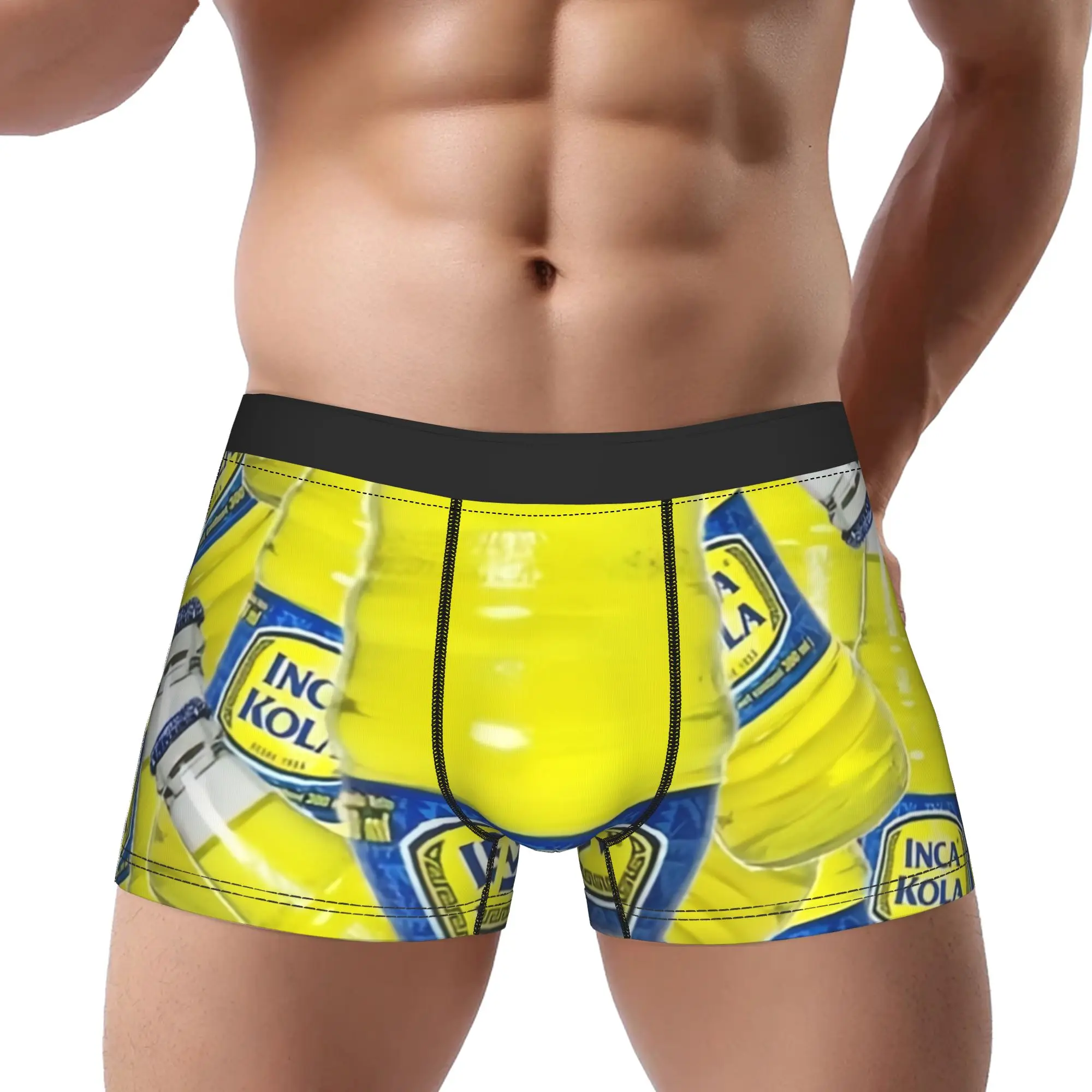 

Трусы-боксеры iInca Kola Yellow Bottle Pile, дышащие трусы-шорты с принтом, мужское нижнее белье, боксеры-брифы