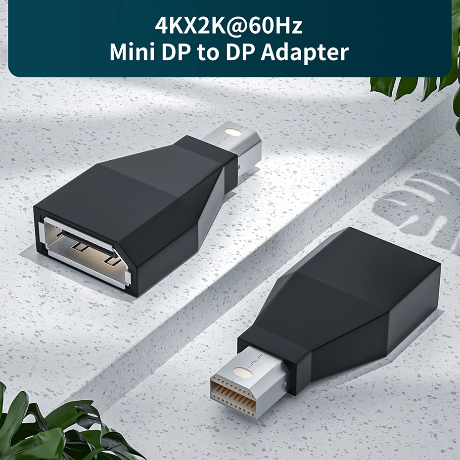 Mini DisplayPort to DisplayPort Cable Adapter 4K 60Hz BI-Direction Thunderbolt Mini DP to DisplayPort 144Hz adapter for Macs HP