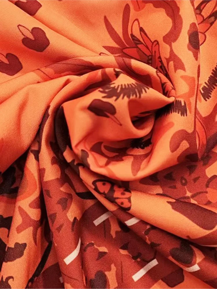 Cardigan a maniche lunghe stampato alla moda + pantaloni lunghi Set da due pezzi per la primavera estate Set di pantaloni larghi a gamba larga da donna