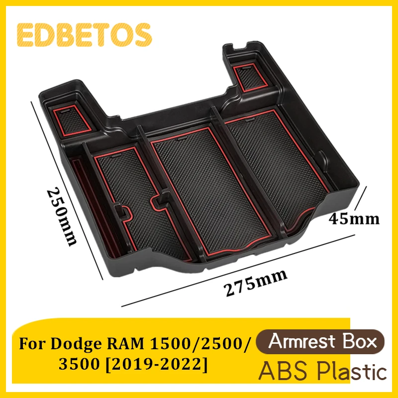 Car Armrest Storage Box Tray For Dodge RAM 1500 2500 3500 2019 2020 2021 2022 2023 2024 Accessories RAM 1500 2500 3500 Glove Box