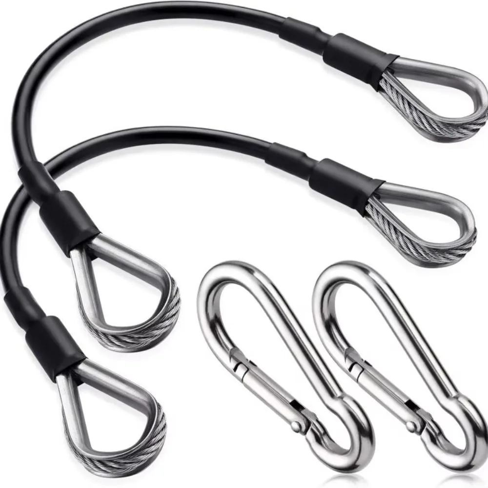 Stainless Steal Gym Cable Extension Climbing Buckle Multifunctional Fitness Extension Cable Wire Rope Professional