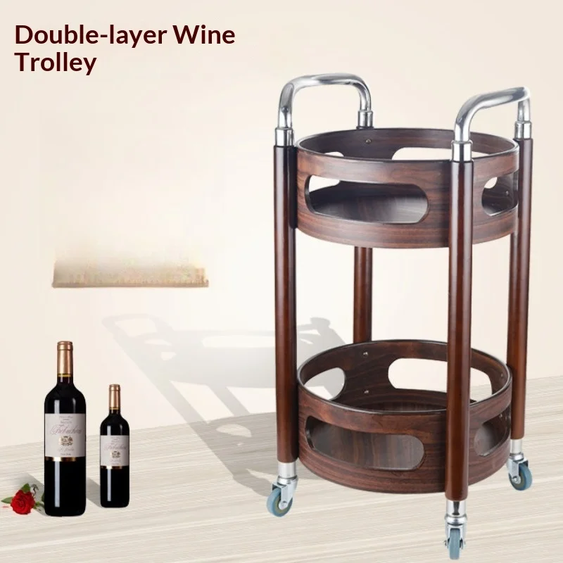 Commercial Hotel Service Cart Heavy Duty Stainless Steel Room Service Trolley Housekeeping Lockable Shelves Quiet Wheels Trolley