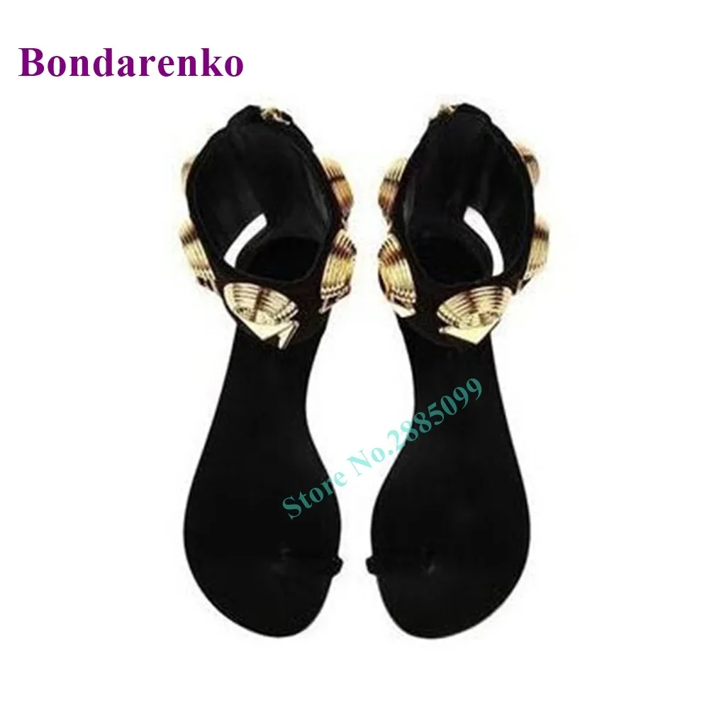 New Metal Rivet Suede Sandals Women Shoes Open Toe Hollow Ankle Straps Sandals Stiletto Heel Back Zipper Solid Summer Party Shoe