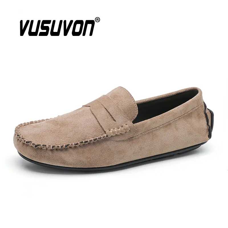 Men Loafers Shoes Suede Leather Fashion Dress Classic Wedding Causal Business Footwear For Party Big Size 39-45