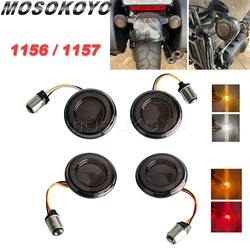 LED Turn Signal Bullet Style 1156 1157 Brake Indicator For Harley Dyna Touring Street Glide Road King Softail Low Rider FXLRST