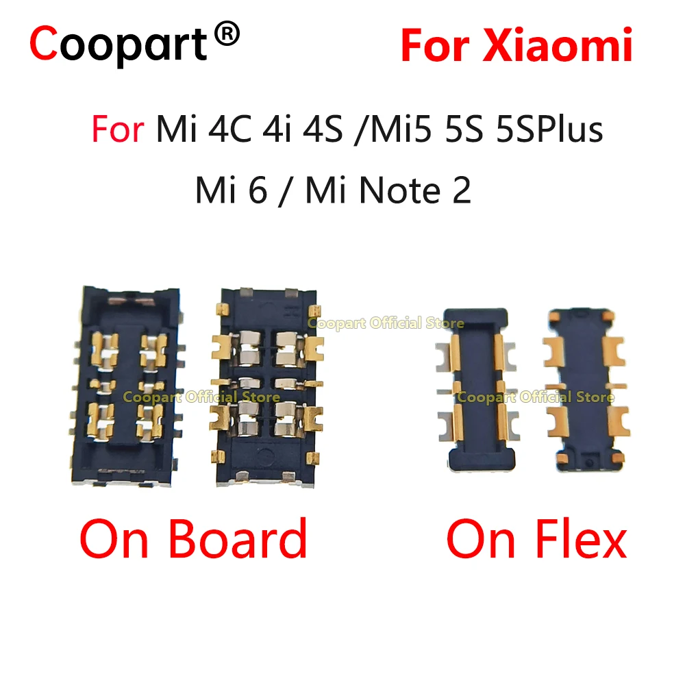 2pcs Inner Battery FPC Connector Holder Clip Contact for Xiaomi Mi 4C 4i 4S 5 6 mi5 mi6 mi5S plus mi note 2