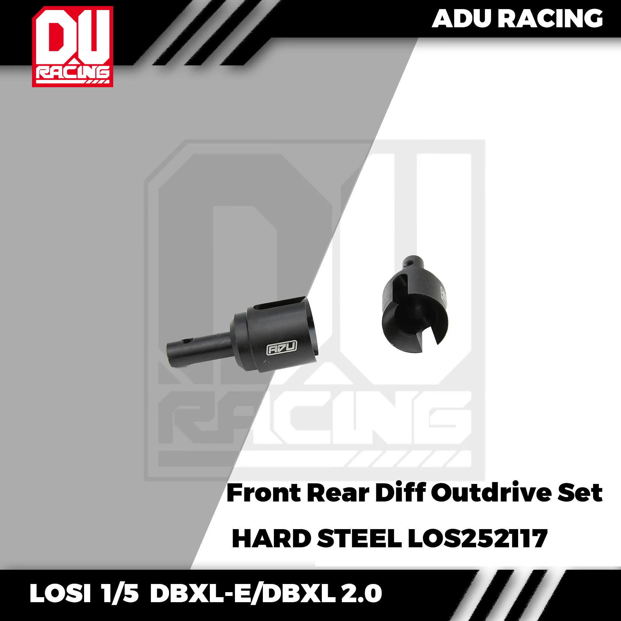 ADU RACING HARD STEEL Front Rear Diff Outdrive CUP FOR DBXL-E/DBXL 2.0 LOS252117