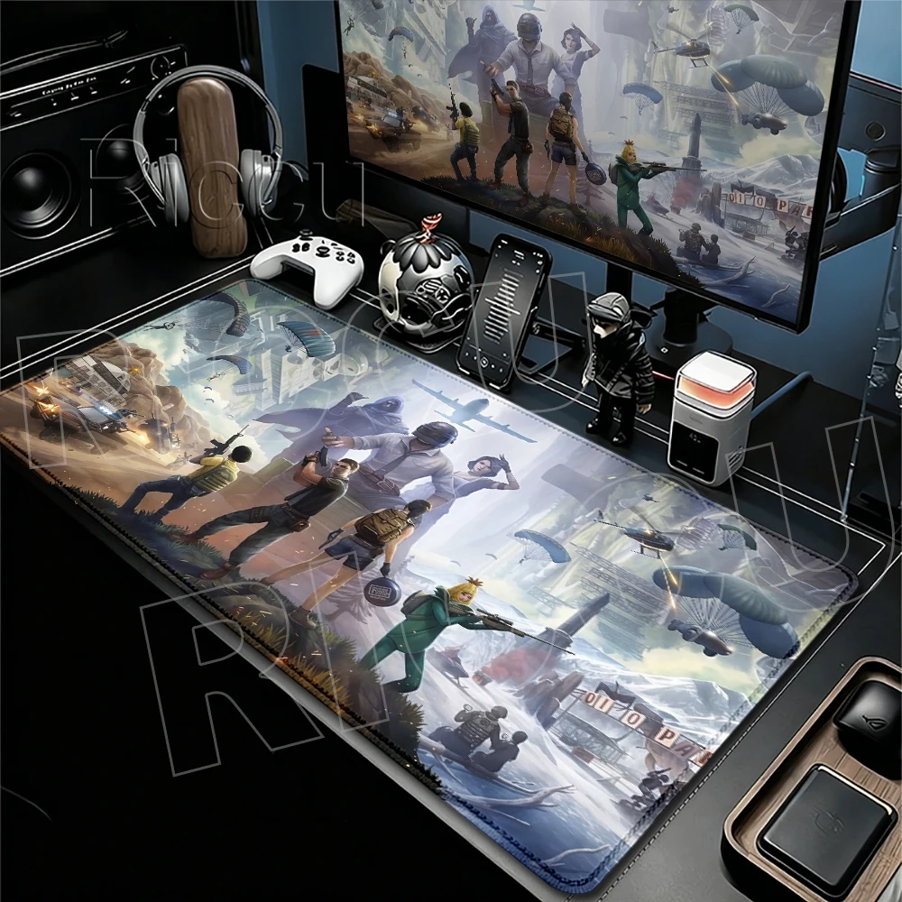 Pubg Battlegrounds Mouse Pads Cartoon Locking Edge Large Gaming Rugs Computer Gamer Keyboard Decoration Mouse Mats Non-slip Base