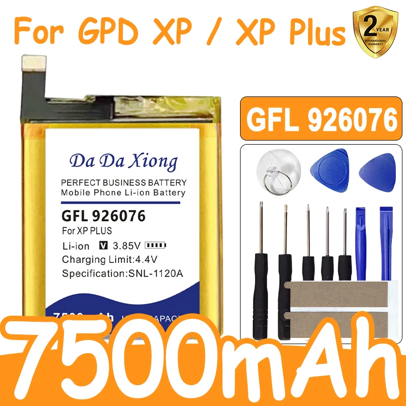 

100% новый аккумулятор ведущего бренда емкостью 7500 мАч для GPD XP/XP PLUS GFL 926076 GFL926076 + инструменты