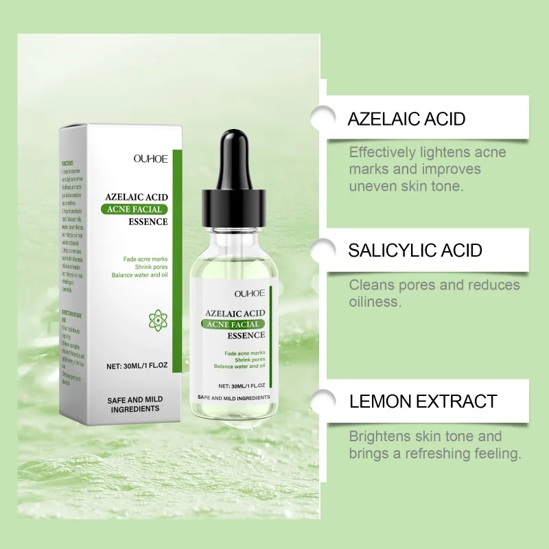 Acne Facial Essence Deep Cleaning Pore Whitening Repair Pimple Spots Shrinking Oil Control Moisturizer Skin Care Essence 30ml