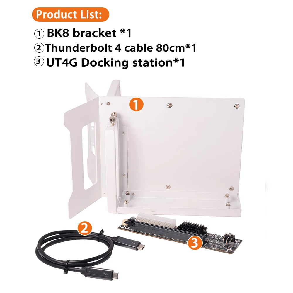 EGPU UT4G BK7 BK8 External GPU Dock Station for Thunderbolt 3/4 USB4 to PCIe 4.0 X16 Adapter NUC ITX STX Notebook, Laptop Bracke
