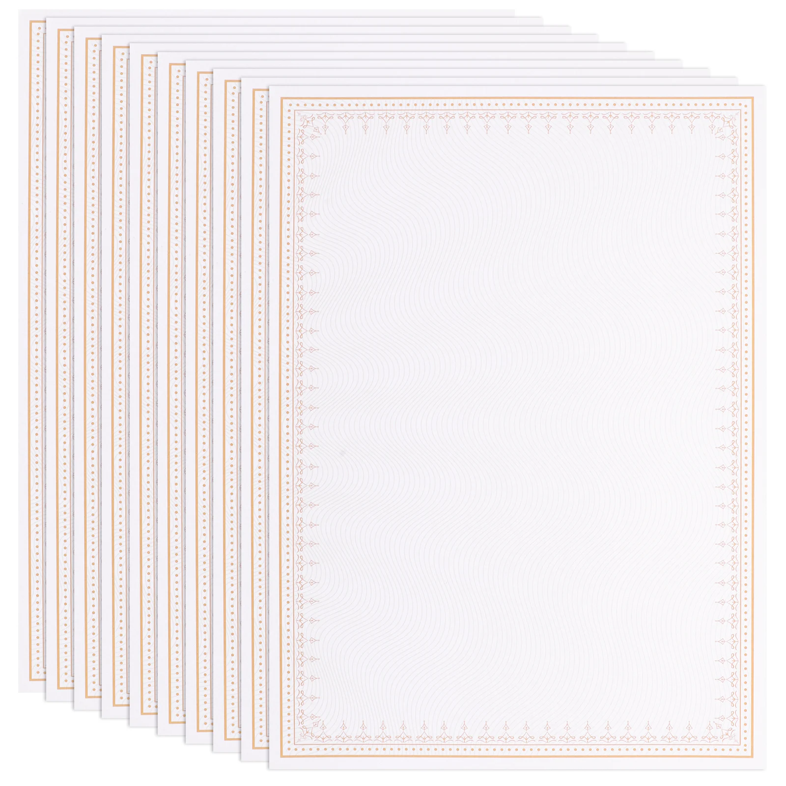 

10pcs A4 Blank Certificate Paper Printable Writable Honor Diploma Graduation Award School Supply Interior Sheets Rounded Edges