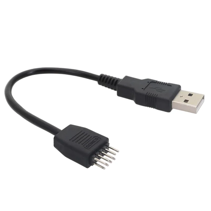 

USB to 9 Pin Convert Cable Splitter USB A Male to 9 PIN Male Connector USB 2.0 Extension Cord PC Motherboard Internal Data Wire