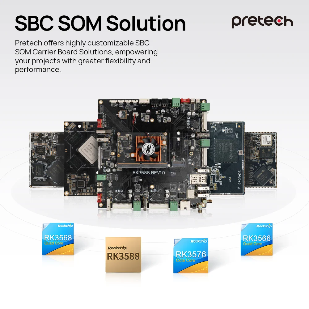Powerful Octa Core 8k AI Mainboard SBC Computer Android RK3588 SOM Electronic Customized PCB Assembly Supplier