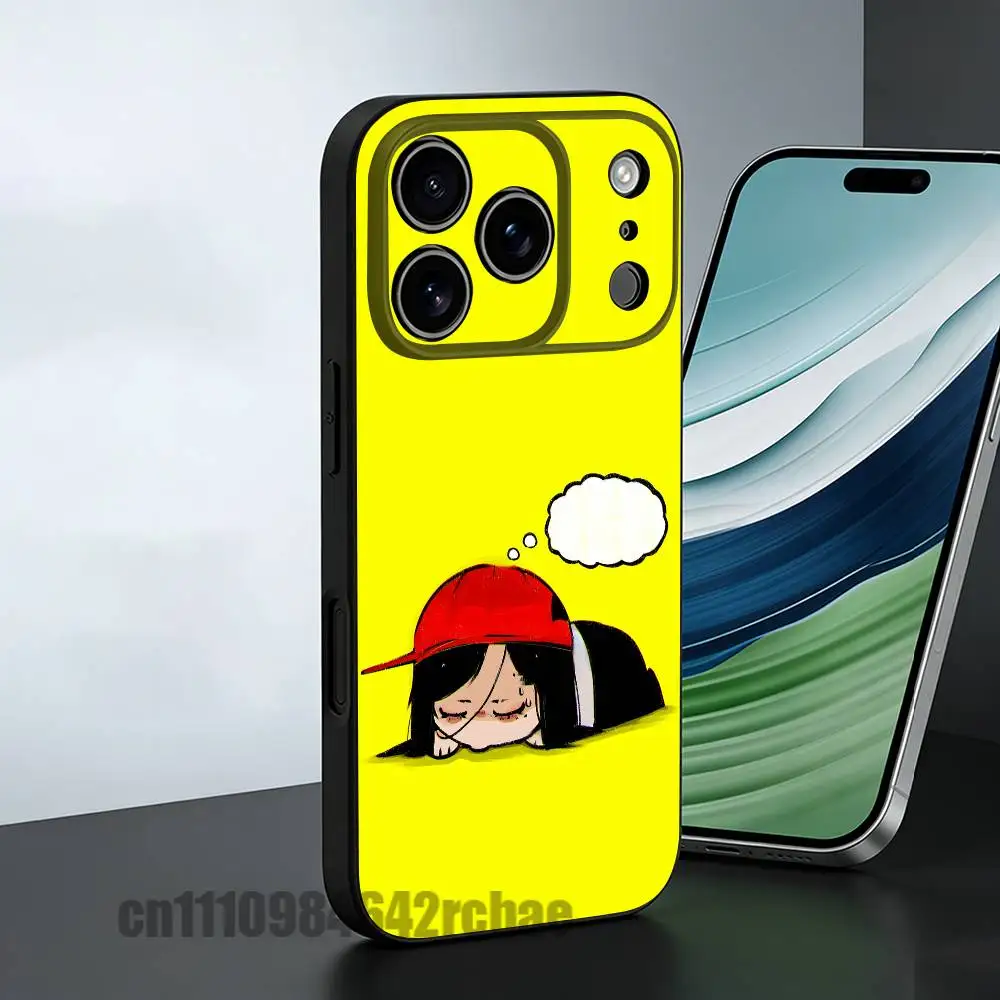 For Singer Yi Xi Meat Girl Phone Case For iPhone 15 17 18 11 14 13 12 16 Pro Max Mini Plus Custom Black Cover