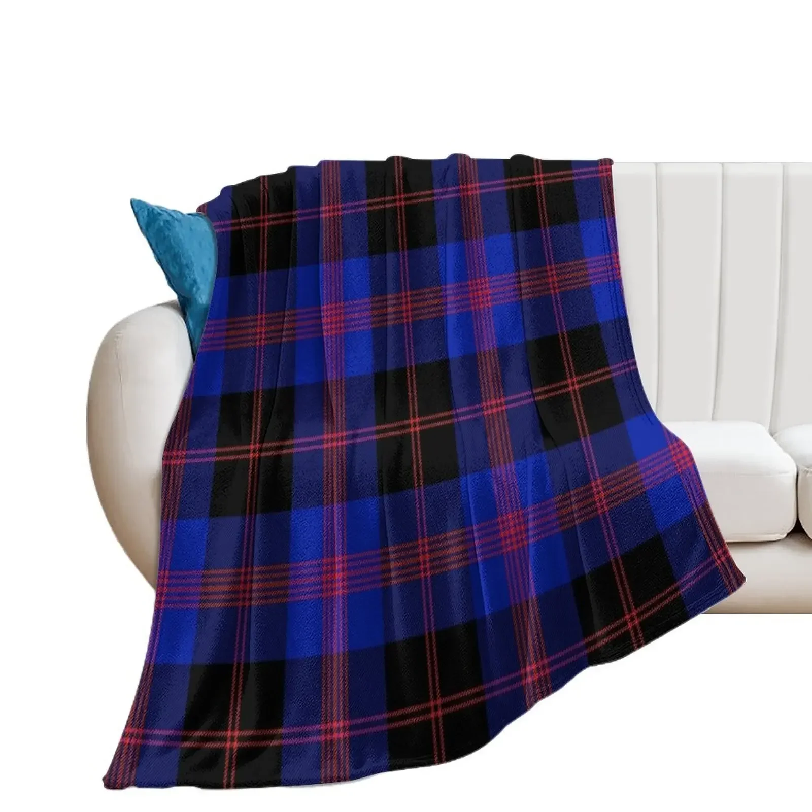 Angus Modern Tartan Throw Blanket Flannel Quilt Blankets