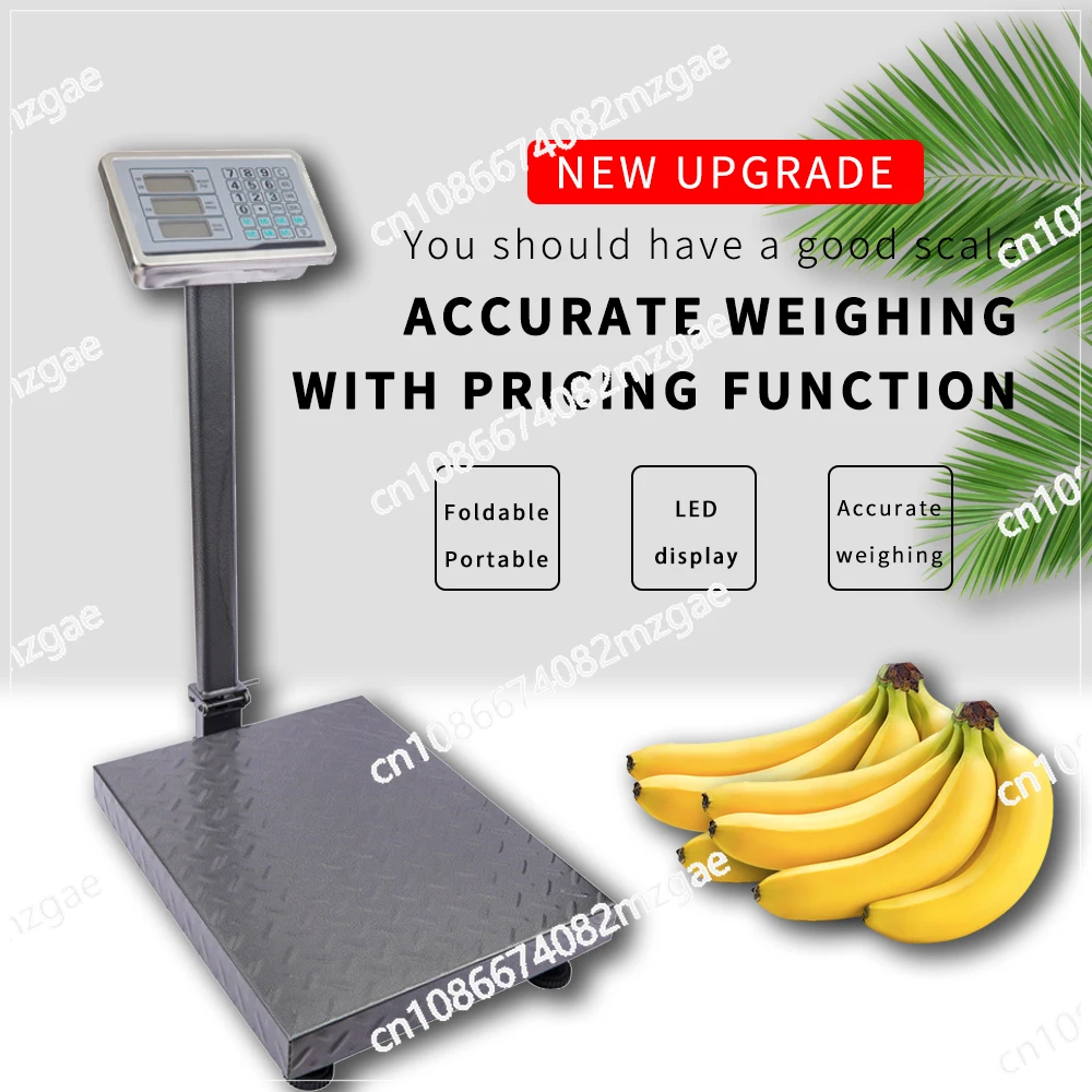 150kg rechargeable foldable stainless steel LED pricing platform scale digital desktop industrial platform scale